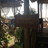 Entrance to our Rice Field Hut! :)